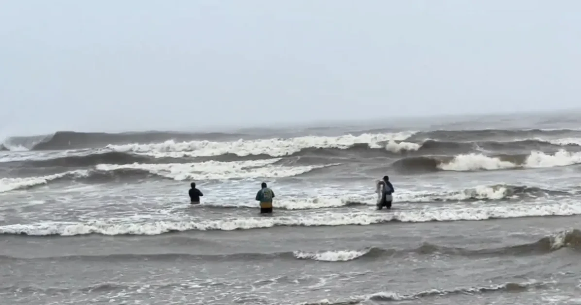 Goa beach rainy season