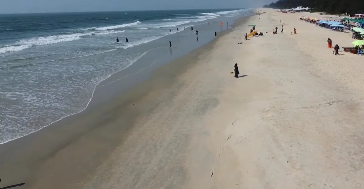 A vibrant scene at Cavelossim Beach in Goa.